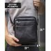 Чоловіча шкіряна сумка через плече 23х26х8, барсетка для телефону та документів Tiding Bag 711511 чорна Чоловіча шкіряна сумка через плече 23х26х8, барсетка для телефону та документів Tiding Bag 711511 чорна
