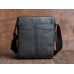 Шкіряна чоловіча сумка-месенджер 21x24x6, барсетка з натуральної шкіри Tiding Bag 9389 чорна