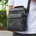 Чоловіча барсетка через плече 23х27х9 / месенджер наплічний з натуральної шкіри, чорний Чоловіча барсетка через плече 23х27х9 / месенджер наплічний з натуральної шкіри, чорний