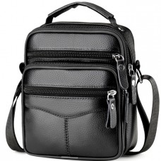 Чоловіча сумка барсетка 17x21x9, шкіряна сумочка планшет Tiding Bag 75003 чорна Чоловіча сумка барсетка 17x21x9, шкіряна сумочка планшет Tiding Bag 75003 чорна