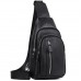 Сумка-слінг чоловіча на одне плече 18х32х7, рюкзак нагрудний з натуральної шкіри 74521 чорний Сумка-слінг чоловіча на одне плече 18х32х7, рюкзак нагрудний з натуральної шкіри 74521 чорний