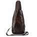 Чоловічий шкіряний слінг на одне плече 18х32х7, сумка-бананка для міста TIDING BAG 62867 коричнева Чоловічий шкіряний слінг на одне плече 18х32х7, сумка-бананка для міста TIDING BAG 62867 коричнева