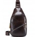 Чоловічий шкіряний рюкзак на одне плече 18х32х7, сумка-слінг для міста TIDING BAG MK03983 коричнева Чоловічий шкіряний рюкзак на одне плече 18х32х7, сумка-слінг для міста TIDING BAG MK03983 коричнева