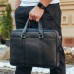 Шкіряна чоловіча сумка для документів та ноутбука 40x30x8, портфель для офіса SL-21511, чорний Шкіряна чоловіча сумка для документів та ноутбука 40x30x8, портфель для офіса SL-21511, чорний