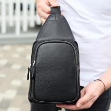 Чоловіча сумка з натуральної шкіри 18х31х7, бананка через плече Tiding Bag 34091 чорна Чоловіча сумка з натуральної шкіри 18х31х7, бананка через плече Tiding Bag 34091 чорна