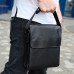 Сумка месенджер 21.5x25x7 шкіряна барсетка для чоловіків Tiding Bag 35775 чорна Сумка месенджер 21.5x25x7 шкіряна барсетка для чоловіків Tiding Bag 35775 чорна