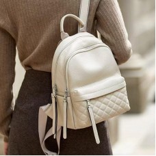 Жіночий наплічник для прогулянок 30х23х12, шкіряний рюкзак, білий