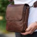 Барсетка з клапаном через плече 24х20х6, чоловіча сумка з гладкою шкірою Tiding Bag TD-81020 коричнева Барсетка з клапаном через плече 24х20х6, чоловіча сумка з гладкою шкірою Tiding Bag TD-81020 коричнева