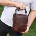 Барсетка з клапаном через плече 24х20х6, чоловіча сумка з гладкою шкірою Tiding Bag TD-81020 коричнева Барсетка з клапаном через плече 24х20х6, чоловіча сумка з гладкою шкірою Tiding Bag TD-81020 коричнева