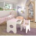 Комплект дитячих меблів столик та стільчик 70×45×51, стіл та стілець у дитячу, білий з рожевим Комплект дитячих меблів столик та стільчик 70×45×51, стіл та стілець у дитячу, білий з рожевим