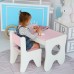 Набір дитячих меблів столик з ящиком та стільчик 70×45×51, стіл та стілець для дітей, білий з рожевим Набір дитячих меблів столик з ящиком та стільчик 70×45×51, стіл та стілець для дітей, білий з рожевим