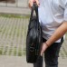 Офісна чоловіча сумка через плече 39х29х10, шкіряний портфель-месенджер для бізнесу, чорний Офісна чоловіча сумка через плече 39х29х10, шкіряний портфель-месенджер для бізнесу, чорний