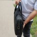 Чоловіча ділова сумка зі шкіри 39х29х10, класичний портфель для ноутбука та офісу, сумочка для студента, чорний