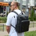 Стильний чоловічий шкіряний рюкзак 40х30х17, практичний аксесуар для ноутбука та документів, чорний Стильний чоловічий шкіряний рюкзак 40х30х17, практичний аксесуар для ноутбука та документів, чорний