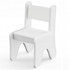 Стільчик для дитячої кімнати 55×37×33 дитячий зручний стілець для ігор, білий