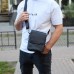 Чоловіча сумка барсетка на одне плече 17.5х22х6 , нагрудний месенджер для телефону, чорний