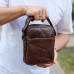 Чоловічий месенджер через плече 20х16х6, сумка планшетка для міста, барсетка для телефону, коричнева