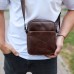 Чоловічий месенджер через плече 20х16х6, сумка планшетка для міста, барсетка для телефону, коричнева