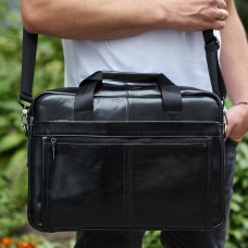 Шкіряна чоловіча сумка-портфель 38х28х8, сумочка для роботи та щоденних справ, чоловічий шопер, чорна Шкіряна чоловіча сумка-портфель 38х28х8, сумочка для роботи та щоденних справ, чоловічий шопер, чорна