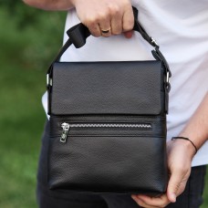 Чоловіча барсетка 23х26х6, месенджер через плече шкіряний Tiding Bag 80471 чорний Чоловіча барсетка 23х26х6, месенджер через плече шкіряний Tiding Bag 80471 чорний