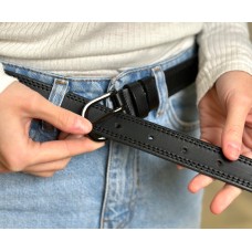 Класичний чорний ремінь 7096