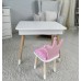 Столик з відкидним верхом 53х60х45 і стільчик корона 26.5х26х25, стіл та стілець для дітей від 1 року, білий з рожевим Столик з відкидним верхом 53х60х45 і стільчик корона 26.5х26х25, стіл та стілець для дітей від 1 року, білий з рожевим
