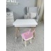 Столик з відкидним верхом 53х60х45 і стільчик корона 26.5х26х25, стіл та стілець для дітей від 1 року, білий з рожевим Столик з відкидним верхом 53х60х45 і стільчик корона 26.5х26х25, стіл та стілець для дітей від 1 року, білий з рожевим