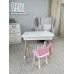 Столик з відкидним верхом 53х60х45 і стільчик корона 26.5х26х25, стіл та стілець для дітей від 1 року, білий з рожевим Столик з відкидним верхом 53х60х45 і стільчик корона 26.5х26х25, стіл та стілець для дітей від 1 року, білий з рожевим