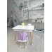 Столик з відкидним верхом 53х60х45 і стільчик крила метелика 26.5х26х25, стіл та стілець для дітей від 1 року, білий з фіолетовим Столик з відкидним верхом 53х60х45 і стільчик крила метелика 26.5х26х25, стіл та стілець для дітей від 1 року, білий з фіолетовим