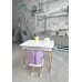 Столик з відкидним верхом 53х60х45 і стільчик крила метелика 26.5х26х25, стіл та стілець для дітей від 1 року, білий з фіолетовим Столик з відкидним верхом 53х60х45 і стільчик крила метелика 26.5х26х25, стіл та стілець для дітей від 1 року, білий з фіолетовим
