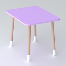 Дитячий прямокутний столик 46х60х45, стіл для дитячої кімнати від 1 року, фіолетовий Дитячий прямокутний столик 46х60х45, стіл для дитячої кімнати від 1 року, фіолетовий