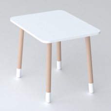 Дитячий прямокутний столик 46х60х45, стіл у дитячу від 1 року, білий Дитячий прямокутний столик 46х60х45, стіл у дитячу від 1 року, білий