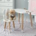 Стіл прямокутний 46х60х45 і стілець метелик 26.5х26х25, столик та стільчик для дівчинки до 7 років, білий Стіл прямокутний 46х60х45 і стілець метелик 26.5х26х25, столик та стільчик для дівчинки до 7 років, білий