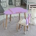 Стіл хмарка 46х70х40 та стільчик коронка 26.5х26х25, дитячий столик та стілець для малювання/занять, фіолетовий з білим Стіл хмарка 46х70х40 та стільчик коронка 26.5х26х25, дитячий столик та стілець для малювання/занять, фіолетовий з білим