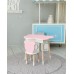 Столик хмаринка з нішею для речей 54х68х50 і стільчик спинка медведик 26.5х26х25, стіл та стілець в дитячу, білий з рожевим