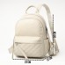 Жіночий наплічник для прогулянок 30х23х12, шкіряний рюкзак, білий Жіночий наплічник для прогулянок 30х23х12, шкіряний рюкзак, білий
