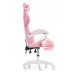 Крісло геймерське G1136 рожеве з підставкою для ніг