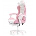 Дитяче геймерське крісло G892 з подушками та підставкою для ніг, Рожеве