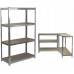 Набір з 2-х металевих стелажів (150 x 70 x 30 см) 4 полиці, навантаження - 150 кг на полицю, Сірий