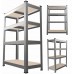 Набір з 2-х металевих стелажів (150 x 70 x 30 см) 4 полиці, навантаження - 150 кг на полицю, Сірий