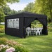 Садовий павільйон / торговий намет / альтанка Gordon (3×3х2,5 м) 4 стіни, з вікнами та захистом UV 50+ (Графітовий)
