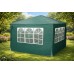 Садовий павільйон / альтанка / торговий тент (3x3x2,5 м) 4 стінки, з вікнами, Зелений