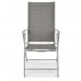 Складний садовий стілець MODENA eDomator алюмінієвий з регулюванням спинки, Срібний (Польща)