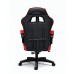 Геймерське крісло Primaveo з ергономічними подушками та висувною підставкою для ніг, Чорний/Червоний