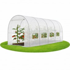 Садова теплиця 10 м² (4 х 2,5 х 2 м) з армованою плівкою UV-4, з вікнами, Біла (Польща)
