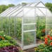 Садова теплиця з полікарбонату 7,22 м² (3,8 х 1,9 х 1,95 м), Прозора