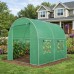 Садова теплиця 4 м² (2 × 2 × 2 м) з вікнами, армована плівка UV-4, Зелена (Польща)