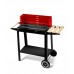 Вугільний садовий мангал (гриль) на колесах з кришкою, решіткою, полицями та аксесуарами (Польща)
