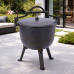 Туристичний чавунний казан 8 л Garden Line на 3 ніжках з кришкою та ручкою для перенесення (Польща)