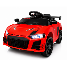 Дитячий електромобіль PRIMA CAR Cabrio 6V 5A (спойлер, пульт, LED-фари, звук, відкривні двері, педаль газу), Червоний
